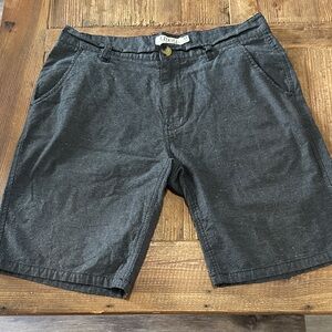 Ezekiel Dark Gray Flat Front Shorts